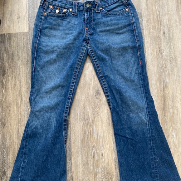 True Religion Blue Flare Jeans - Picture 3 of 4